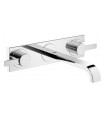 Torneira de banheiro Grohe Allure com bateria e bica de pia montada na parede 220 mm (20193000)