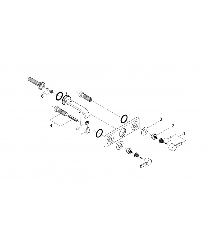 Compra online Torneira de banheiro Grohe Allure lavatório de parede com bateria S (20189000) en oferta al mejor precio