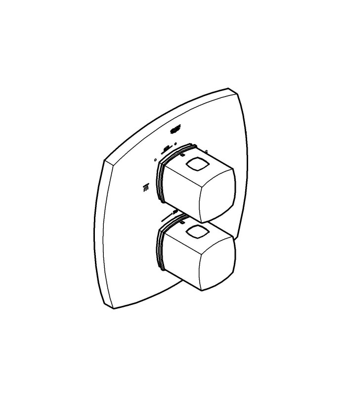 Compra online Termostato Grohe Grandera termostato Emp baño ducha 2vias (19948000) en oferta al mejor precio