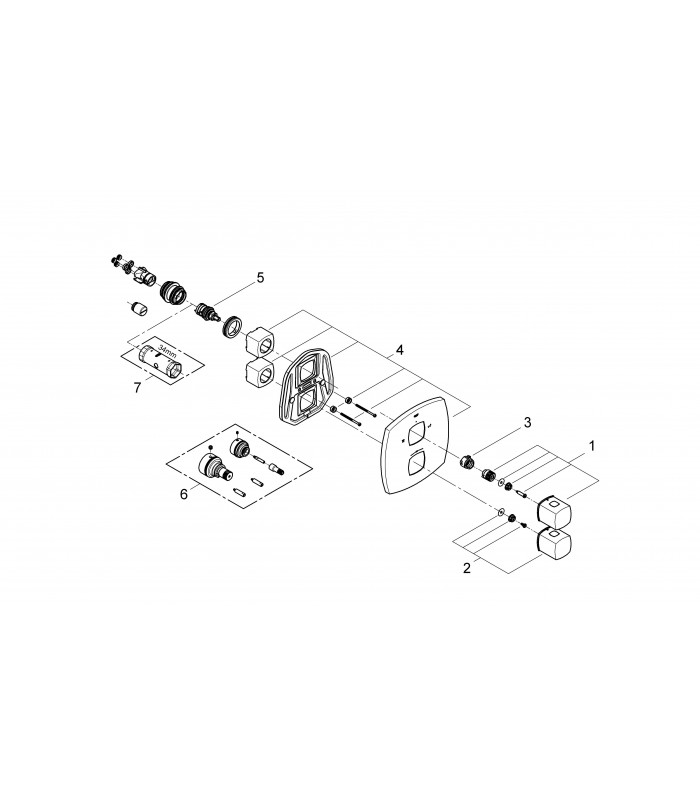 Compra online Termostato Grohe Grandera Emp termostato banho chuveiro 2 vias (19948000) en oferta al mejor precio