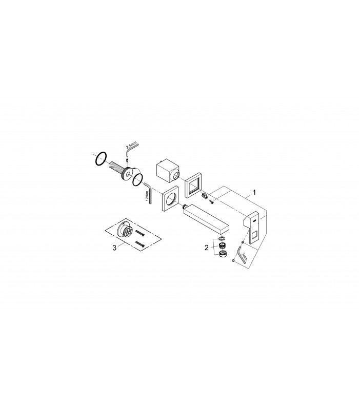 Compra online Grifería para baño Grohe EUROCUBE MONOM. LAV MURAL CAÑO 171MM S en oferta al mejor precio