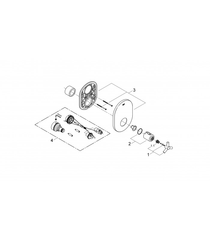 Compra online Grohe Atrio Ypsilon Thm Empr Termostato Central Ext Parte en oferta al mejor precio