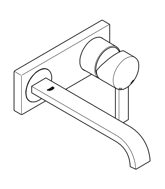 Compra online Grifería para baño Grohe Allure monomando mural caño 220 mm M en oferta al mejor precio