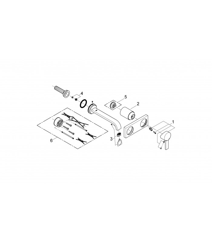 Compra online Grifería para baño Grohe Allure monomando mural caño 220 mm M en oferta al mejor precio