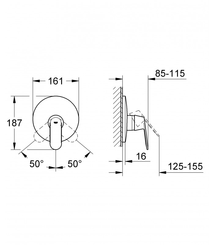 Compra online Torneira para banheiro Grohe Eurosmart Cosmopolitan seg. chuveiro embutido en oferta al mejor precio