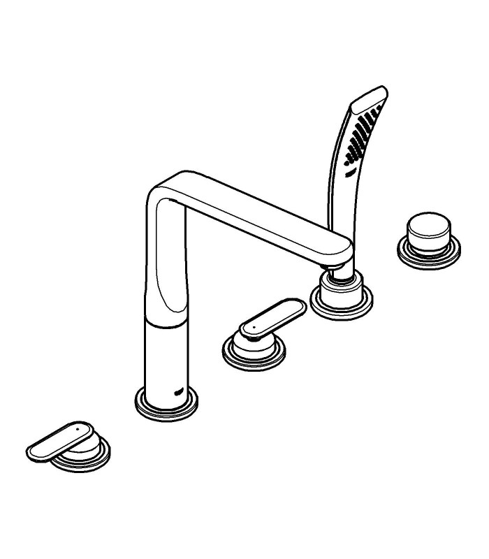 Compra online Torneira de banheiro Grohe VERIS Combinação de misturador de banheira en oferta al mejor precio