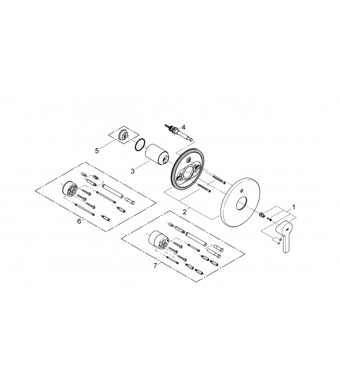 Compra online Grifería para baño Grohe Lineare  Monomando B / D  Emp.Part. Ext. en oferta al mejor precio