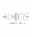Termostato Grohe GRT 2000 NEW llave de paso p.ext.