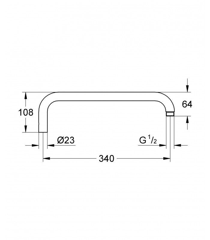 Compra online Sistema de chuveiro Grohe Rainshower braço de chuveiro 390 mm para sist.duc en oferta al mejor precio