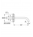 Torneira de banheiro Grohe Allure F-digital com bica de parede