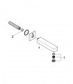 Torneira de banheiro Grohe EUROCUBE BATHTUB SPOUT
