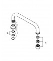 Torneira de banheiro Grohe Costa com bica de pia montada na parede 200 mm 3/4"