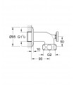 Recambios y piezas Grohe Codo de salida Tuerca 2" x R 1 1/2