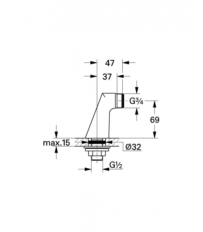 Compra online Recambios y piezas Grohe Columna Prismatica p series tuercas 3/4 en oferta al mejor precio