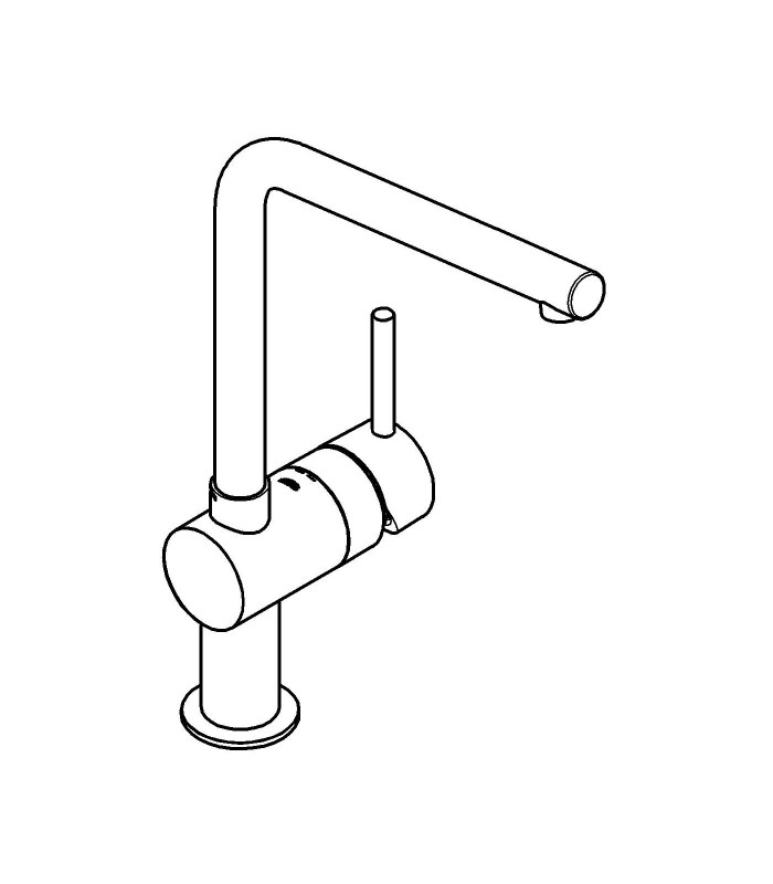 Compra online Grifo de cocina Grohe Minta monomando fregadero 1/2" L-caño mate en oferta al mejor precio