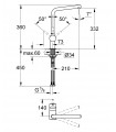 Grifo de cocina Grohe Minta monomando fregadero 1/2" L-caño mate