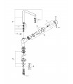 Grifo de cocina Grohe Minta monomando fregadero 1/2" L-caño mate