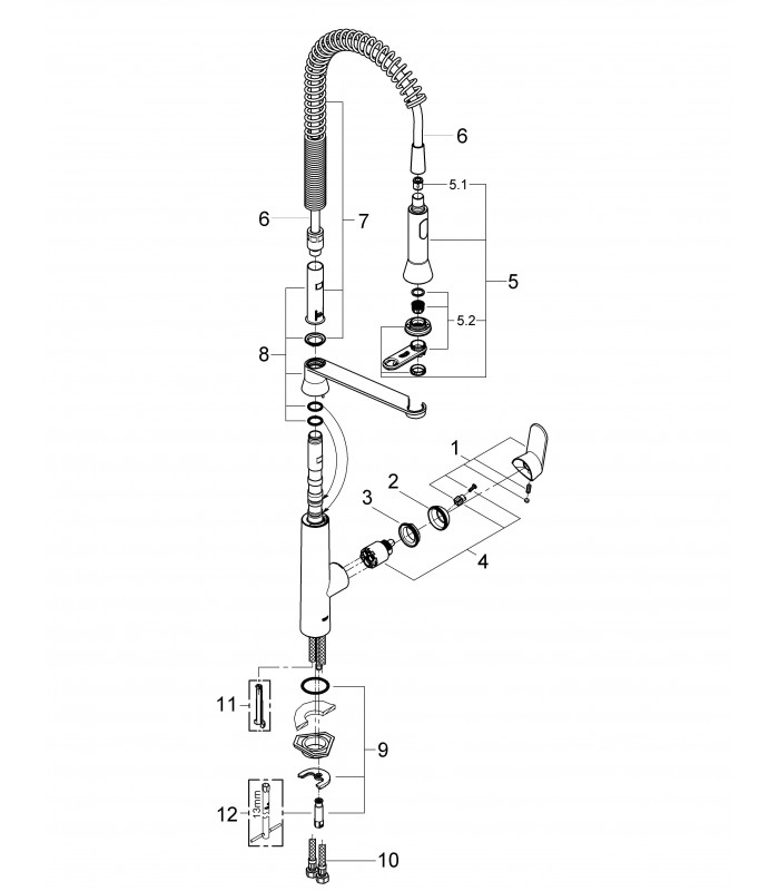 Compra online Grifo de cocina Grohe K7 monomandofreg.Profesionalfesional cromo mate en oferta al mejor precio