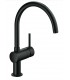 Grifo de cocina Grohe Minta negro. Monomando fregadero caño C