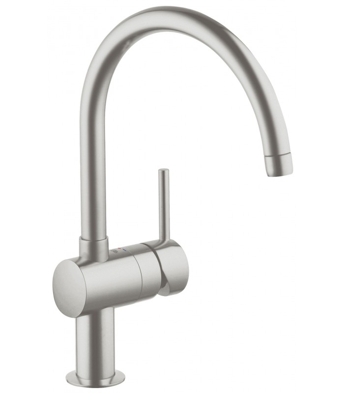 Compra online Grifo de cocina Grohe Minta monomando fregadero caño C mate en oferta al mejor precio