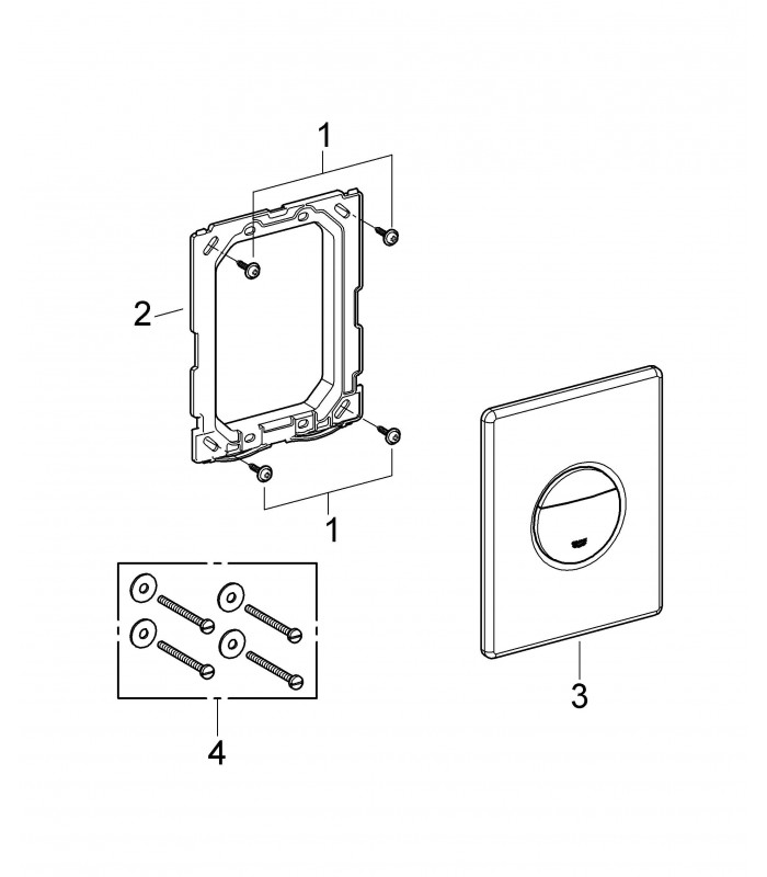 Compra online Recambio y accesorio sanitario Grohe Pulsador Nova  Escudo  Skate  Dual  Flush Blanco 38765 SH0 en oferta al mejor precio