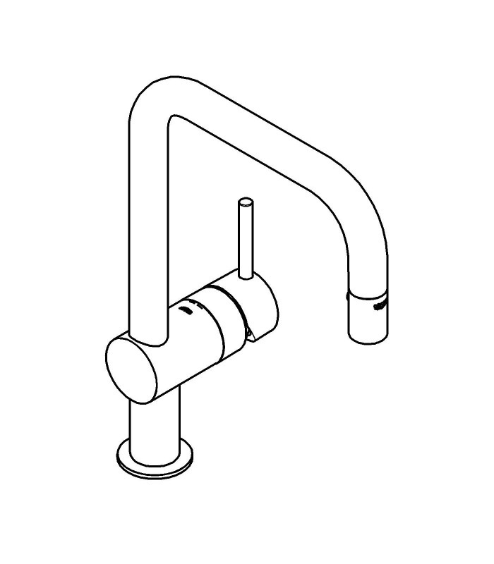 Compra online Grifo de cocina Grohe Minta monomando fregadero U-caño extr mate en oferta al mejor precio