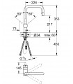 Torneira de cozinha Grohe Minta monocomando para pia bico em U extra fosco