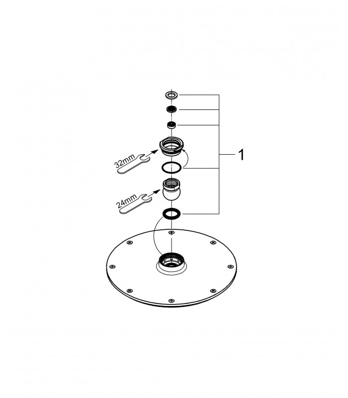 Compra online Chuveiro de parede Grohe Rainshower Cosmopolitan 210 2836800E (2836800E) en oferta al mejor precio