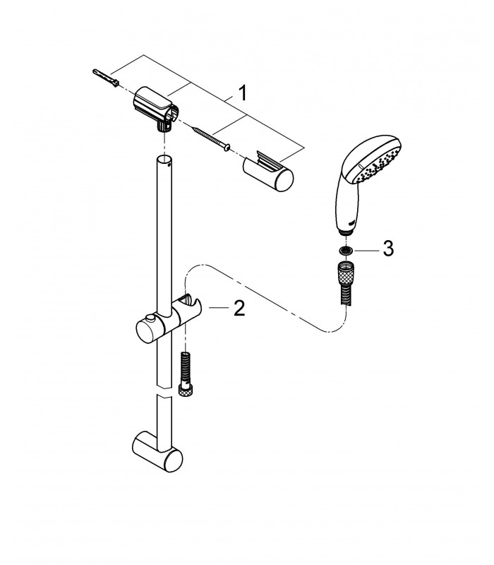 Compra online Sistema de chuveiro Grohe NTemp 100 II conjunto de chuveiro 600 5.7l 2j en oferta al mejor precio