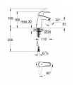 Torneira de banheiro Grohe Eurosmart lavatório 28mm med ES corrente M