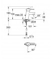Torneira de banheiro Grohe Concetto lavatório 28mm SilkmoveES corrente S