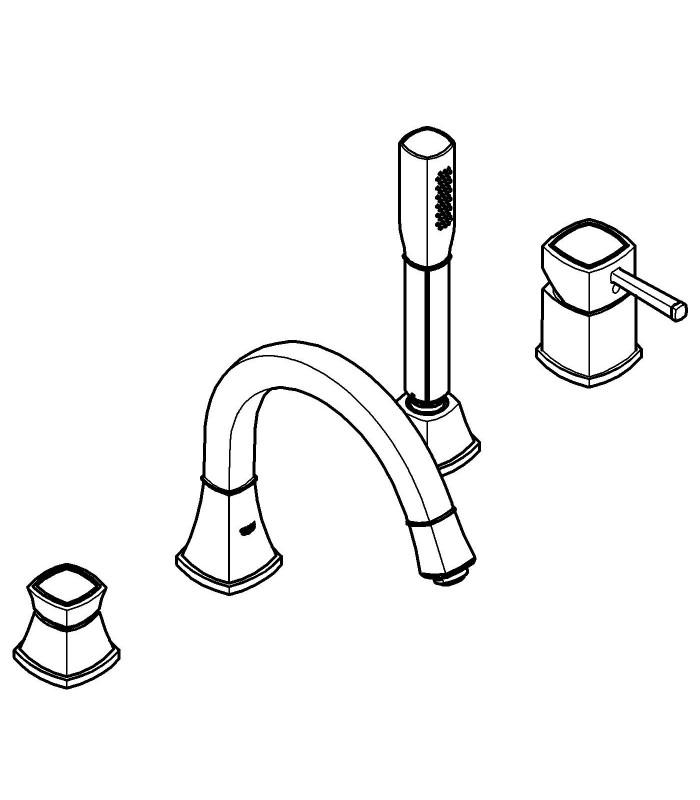 Compra online Grifería para baño Grohe Grandera Comb. monomando bañera 4-ag en oferta al mejor precio