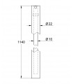 Sistema de ducha Grohe Barra opcional p/sistemas ducha 1140 mm