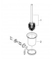 Grohe Bathroom Accessories Essetials Suporte para escova de vaso sanitário autêntico
