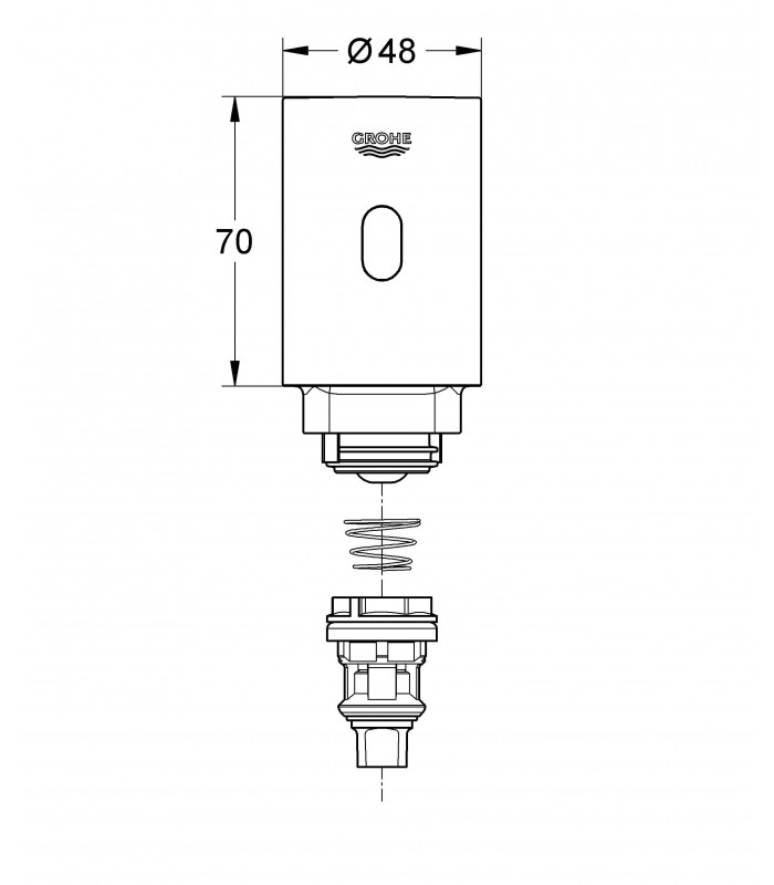 Compra online Recambio y accesorio descarga digital para sanitarios Grohe Tectron de 1/2" 37427000 en oferta al mejor precio