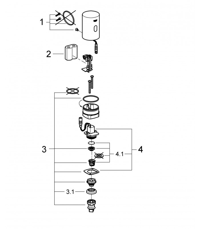 Compra online Recambio y accesorio descarga digital para sanitarios Grohe Tectron de 1/2" 37427000 en oferta al mejor precio