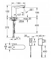 Misturador eletrônico para lavatório Grohe Eurosmart Cosmopolitan E 1/2" 36325001)