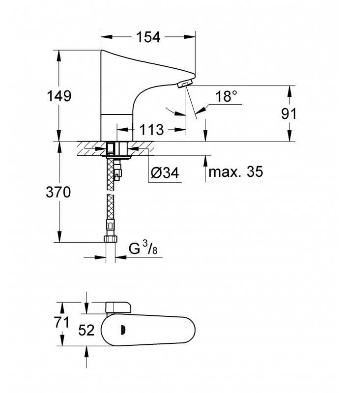 Compra online Recambios Profesionaless y piezas Grohe Europlus Elavabo con mezclador y pila en oferta al mejor precio