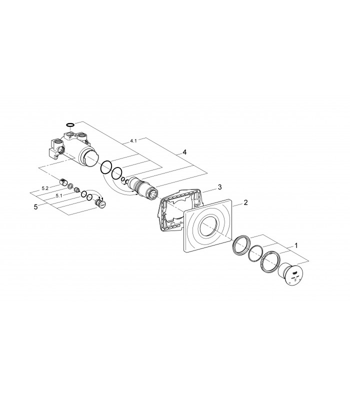 Compra online Recambios Profesionaless y piezas Grohe Mezclador Mural De Ducha 1/2 en oferta al mejor precio