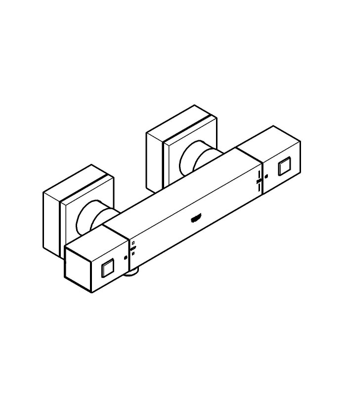 Compra online Termostato Grohe Grohtherm Cube termostato de chuveiro visível en oferta al mejor precio