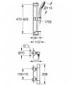 Termostato Grohe G-1000 Cosmo M + Conjunto ducha