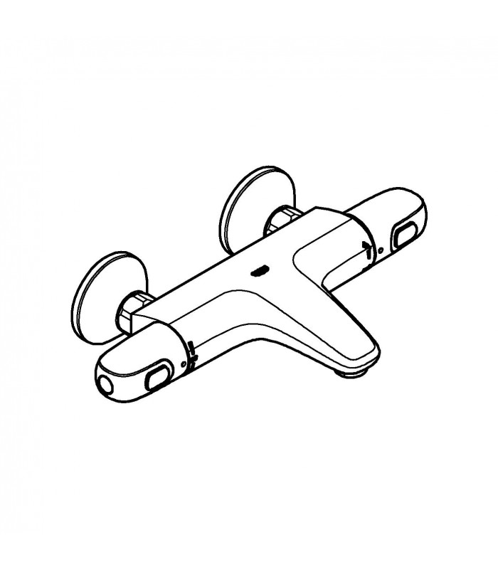 Compra online Termostato Grohe GRT 1000+, termostato de banheiro exposto 1/2" en oferta al mejor precio