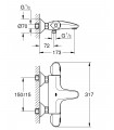 Termostato Grohe GRT 1000+, termostato de banheiro exposto 1/2"