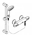 Termostato Grohe G-1000 + NTempesta 2j set barra 60 cm