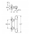 Termostato de chuveiro Grohe Thermostat G -1000 1/2"