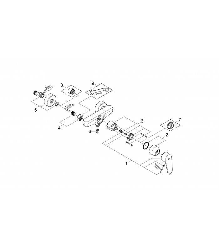Compra online Misturador monocomando de chuveiro Grohe Eurodisc Cosmo com chuveiro exposto en oferta al mejor precio