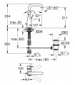 Grifería para baño Grohe Essence monomando de lavabo c/alto 28mm vaciador L (32628001)