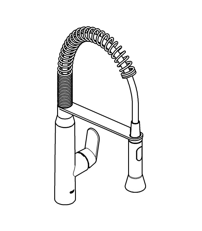 Compra online Grohe K7 - Grifo de cocina, caño medio alto, cabezal profesional, acabado Grohe StarLight (Ref. 31379000) en oferta al mejor precio