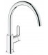 Torneira misturadora de pia de cozinha Grohe BauEdge com bica giratória (31367000)