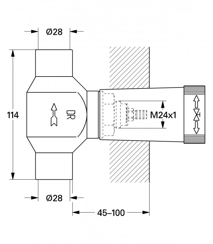 Compra online Mecanismo y sistema empotrado Grohe Cuerpo LLave 1" (29806000) en oferta al mejor precio